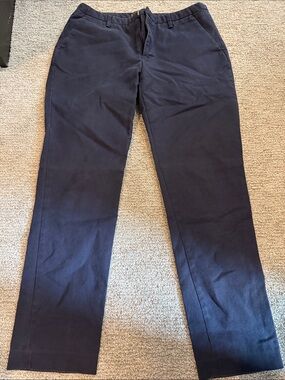 Zara Women's Navy Straight Leg Pants